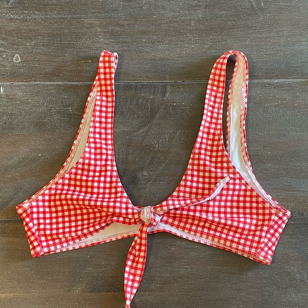 Plaid Bikini Top